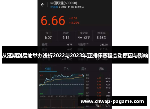 从延期到易地举办浅析2022与2023年亚洲杯赛程变动原因与影响