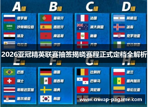 2026亚冠精英联赛抽签揭晓赛程正式定档全解析